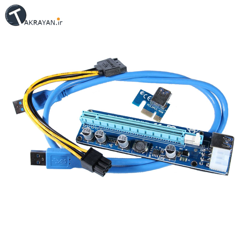 Riser PCIE x1 to x16 USB 3 Ver 008C extender